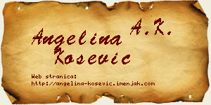 Angelina Košević vizit kartica